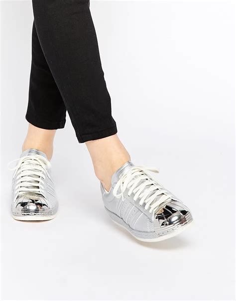 Adidas silver metallic shoes